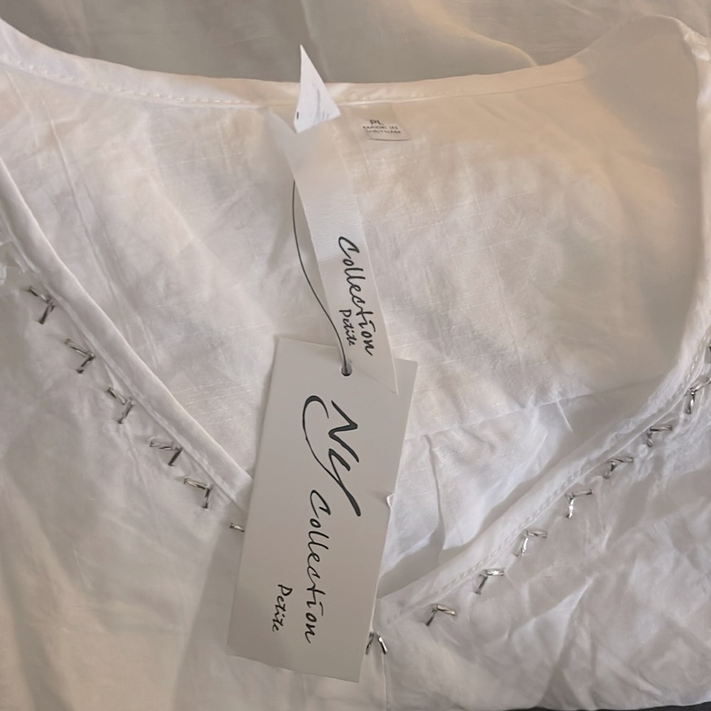 New NY Collection Womens Solid Lace Top - Picture 4 of 4